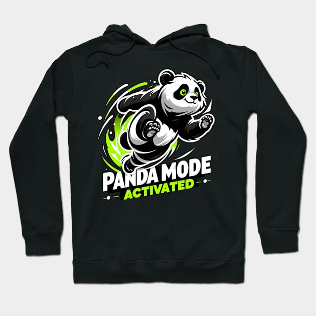 "Panda Power: Ready for Action" Hoodie by WEARWORLD